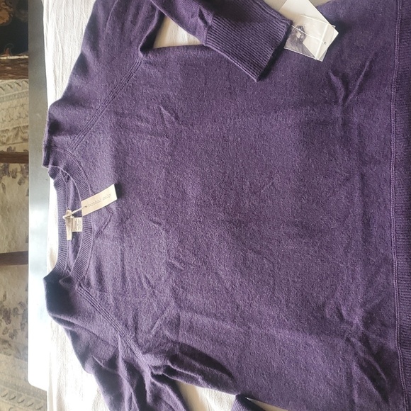Vertical Designs 100% Wool & Cashmere Purple Women's Sz. XL Sweater - Picture 11 of 11